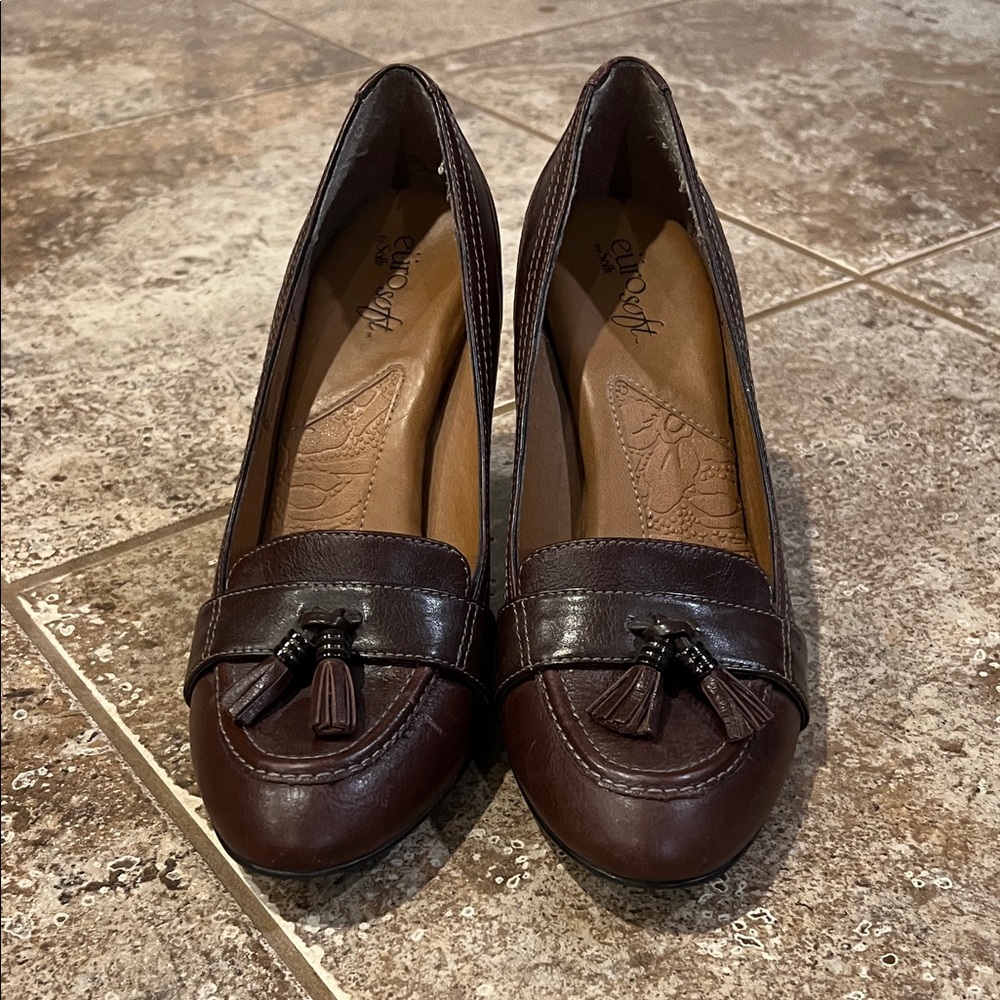 Sofft Dark Brown Tassel Loafers